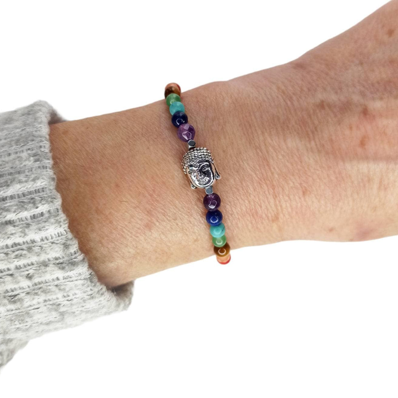 Pulsera 7 chakras y encanto de Buda - NellayComplements #