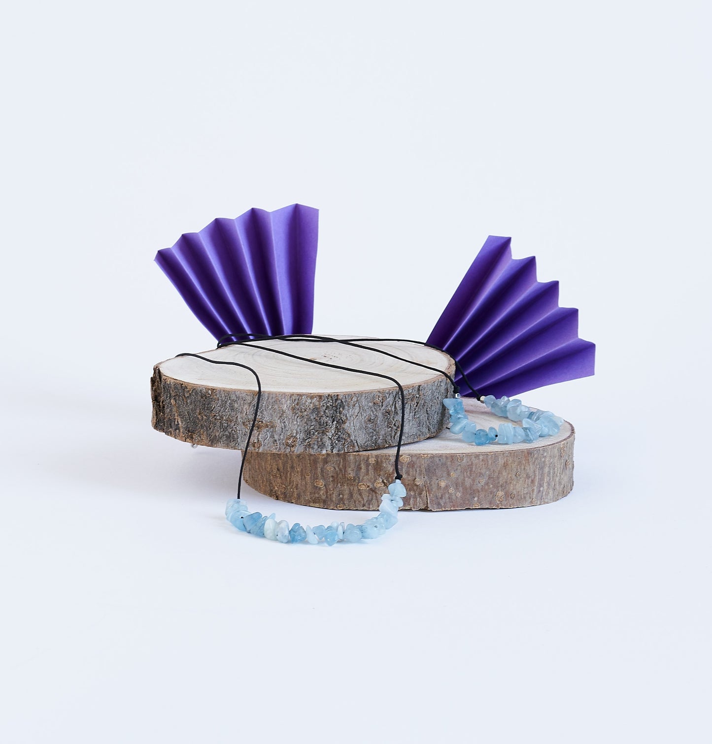 Collar con aguamarina,  piedra Natural - NellayComplements #