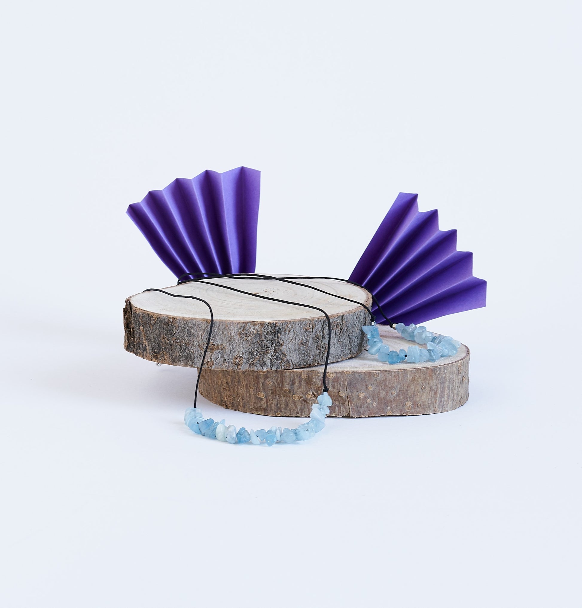 Collar con aguamarina,  piedra Natural - NellayComplements #