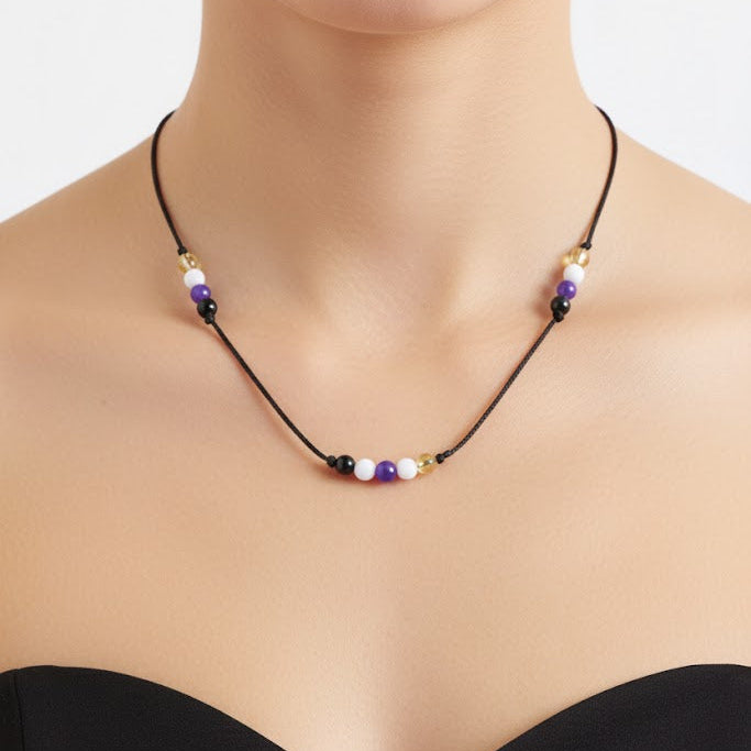 Collar orgullo No Binario | Colores No binario. Imagen de referencia creada con IA