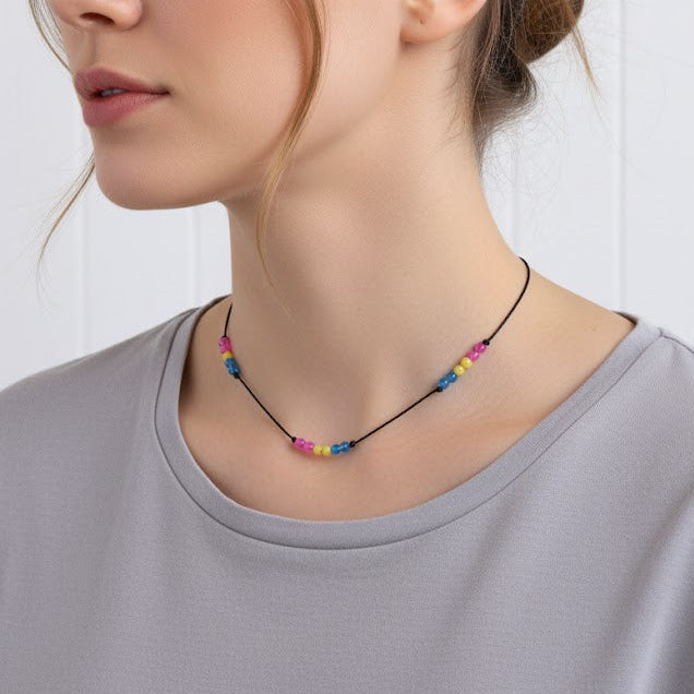 Collar orgullo Pansexual | Colores Pansexual. Imagen de referencia creada con IA