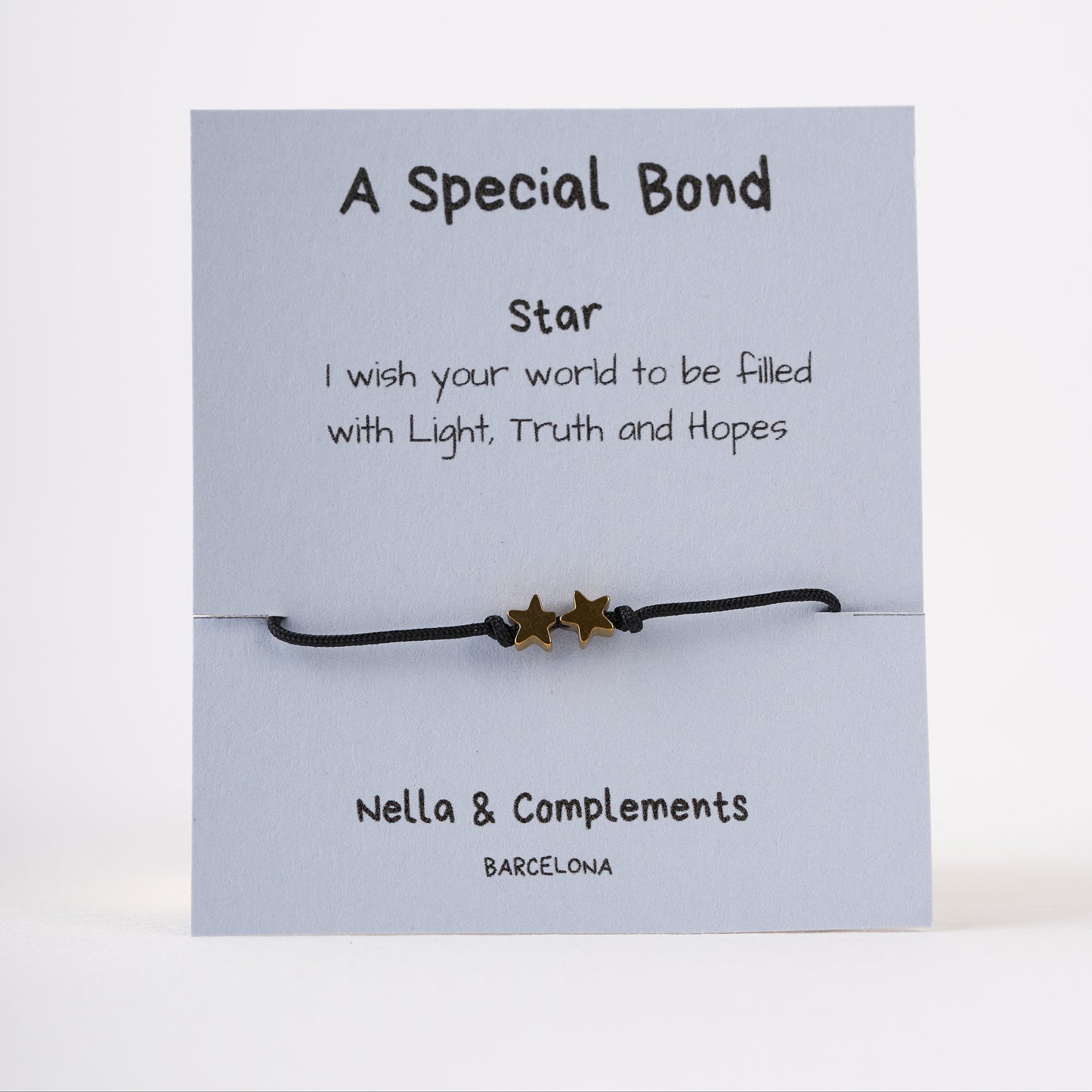 Pulsera de hilo con estrella delicada | Estrella de hematita.