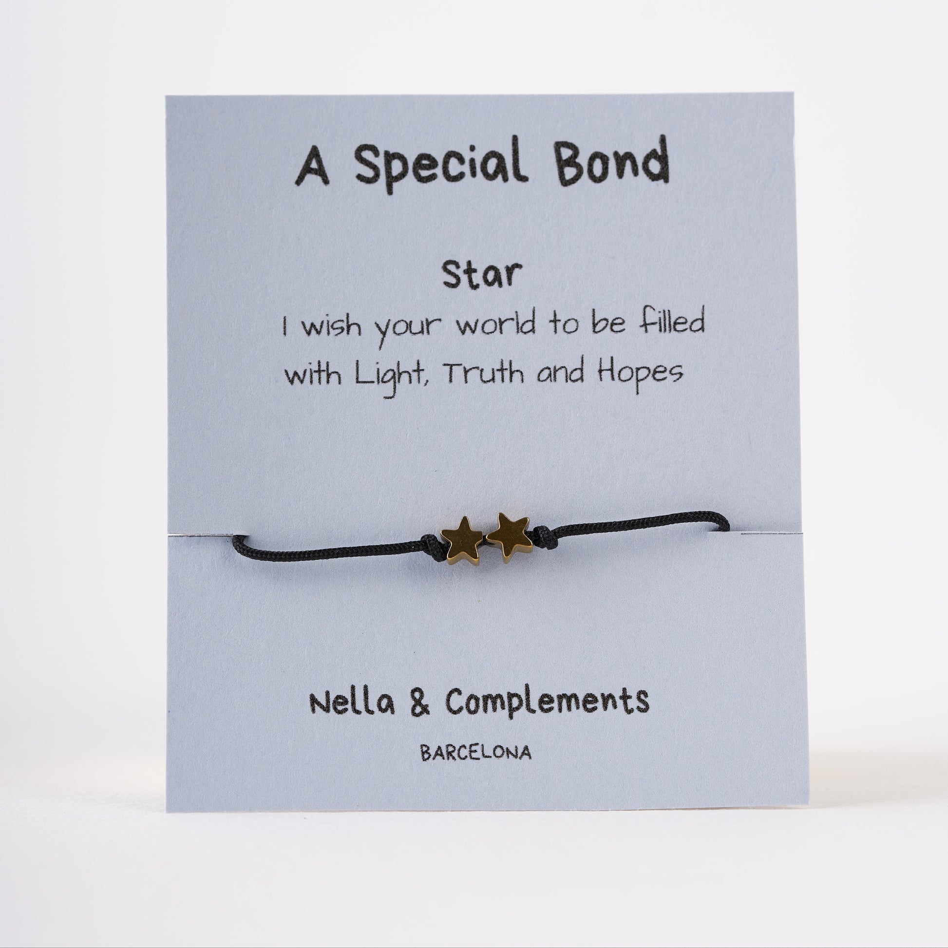 Pulsera de hilo con estrella delicada | Estrella de hematita.