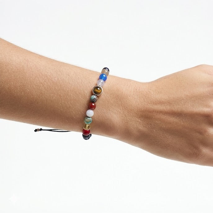 Pulsera del Sistema Solar | Joyería de piedra natural 
