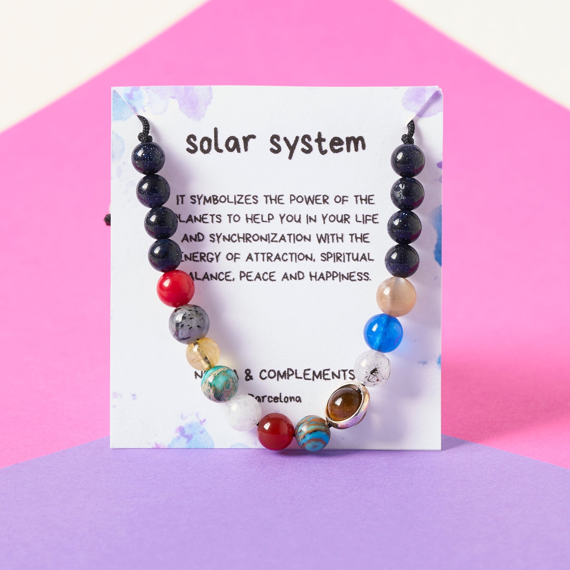 Pulsera del Sistema Solar | Joyería de piedra natural 