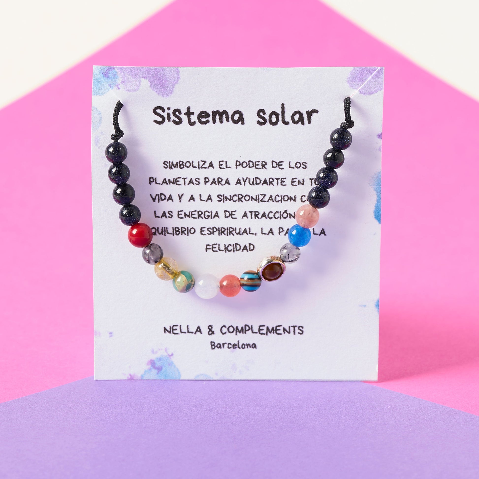 Pulsera del Sistema Solar | Joyería de piedra natural 