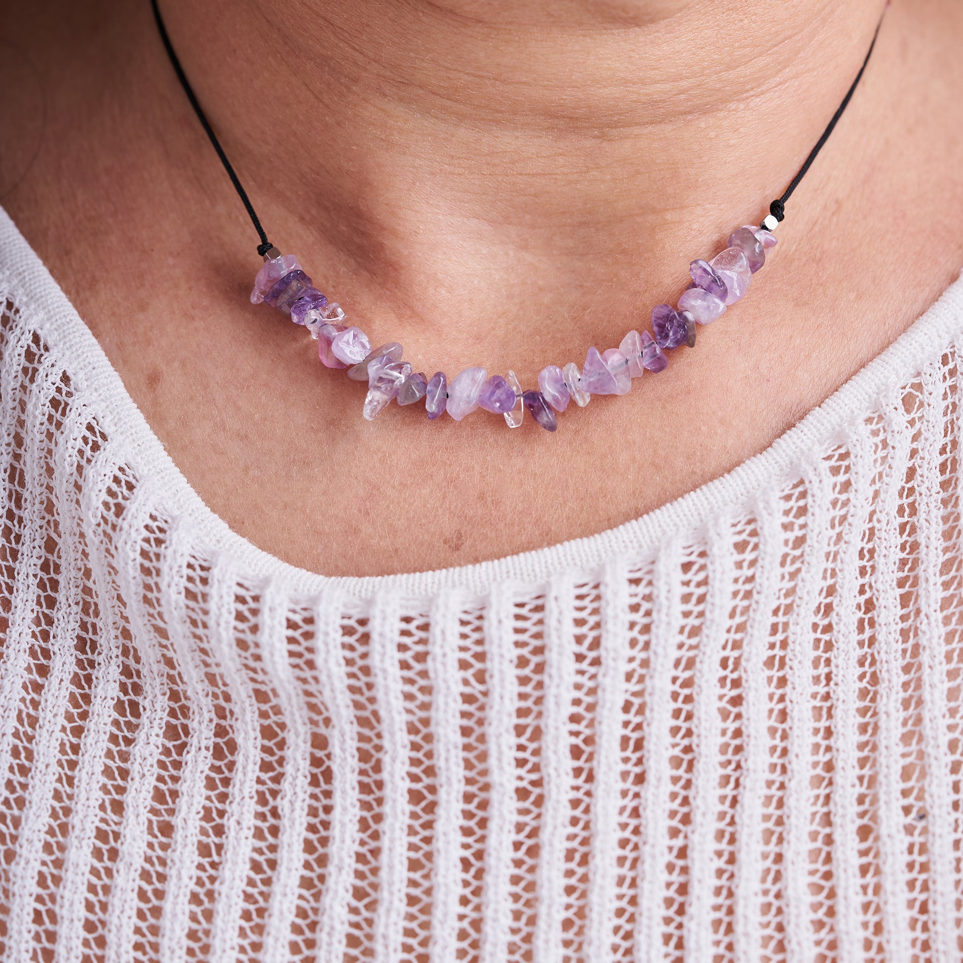 Collar con Amatista,  piedra natural - NellayComplements #