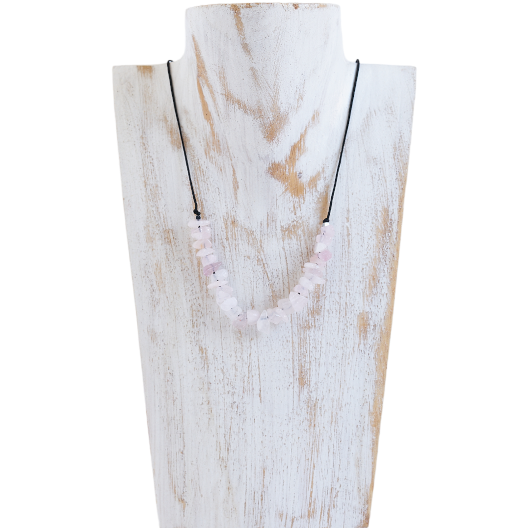 Collar con Cuarzo Rosa, piedra natural - NellayComplements #