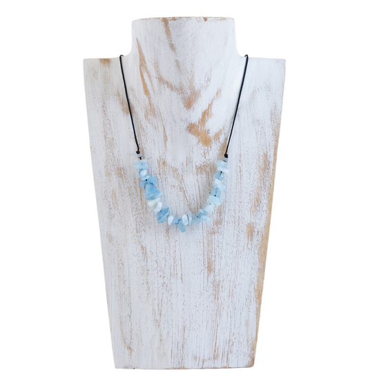 Collar con aguamarina,  piedra Natural - NellayComplements #