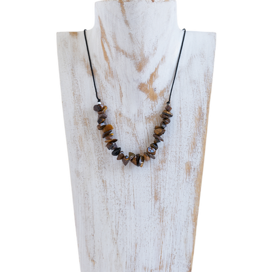Collar con ojo de tigre, piedra natural - NellayComplements #
