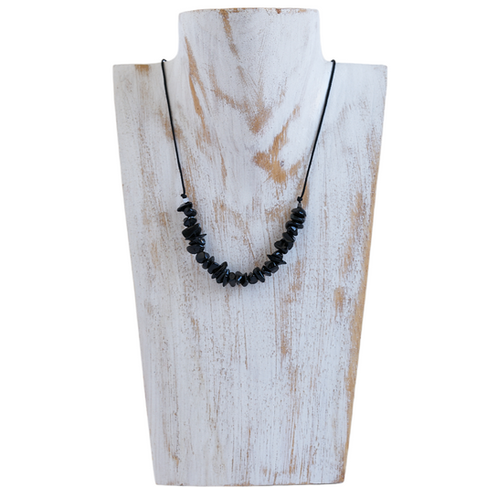 Collar con obsidiana, Piedra natural. - NellayComplements #