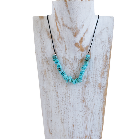 Collar con turquesas, piedra natural - NellayComplements #