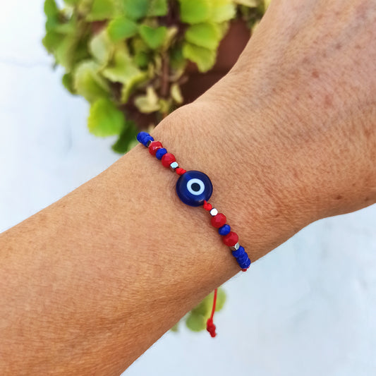 Pulsera de protección con ojo Turco y cristales - NellayComplements #