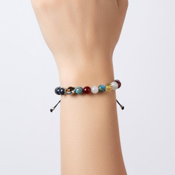 Pulsera del Sistema Solar | Joyería de piedra natural 