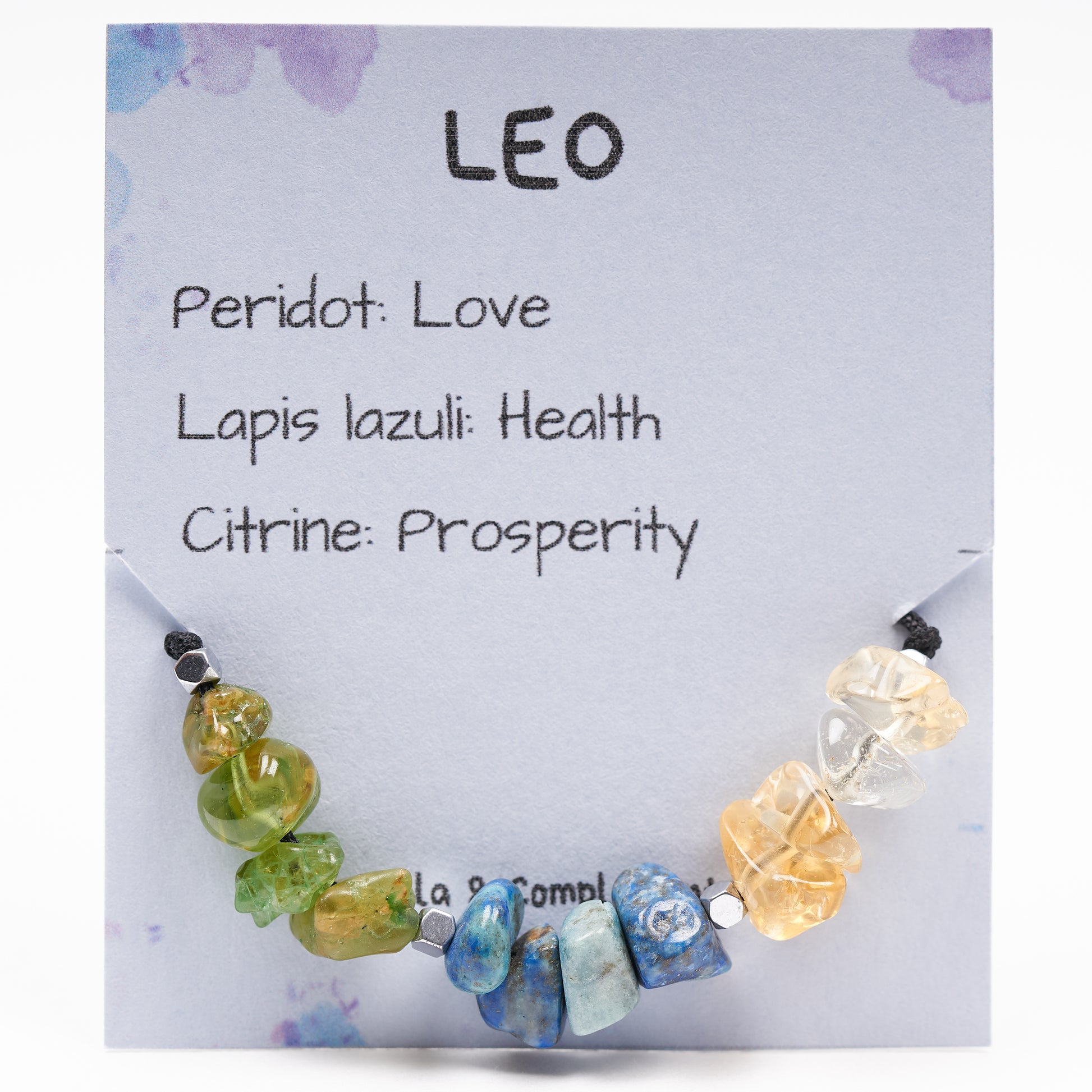 Pulsera piedras del zodíaco Leo. - NellayComplements #
