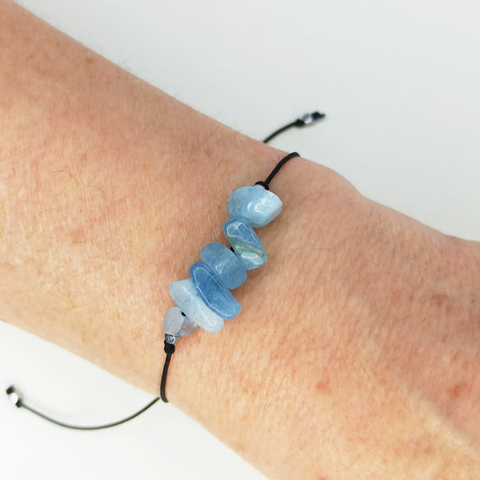 Pulsera con piedras de nacimiento mes de Marzo. - NellayComplements #