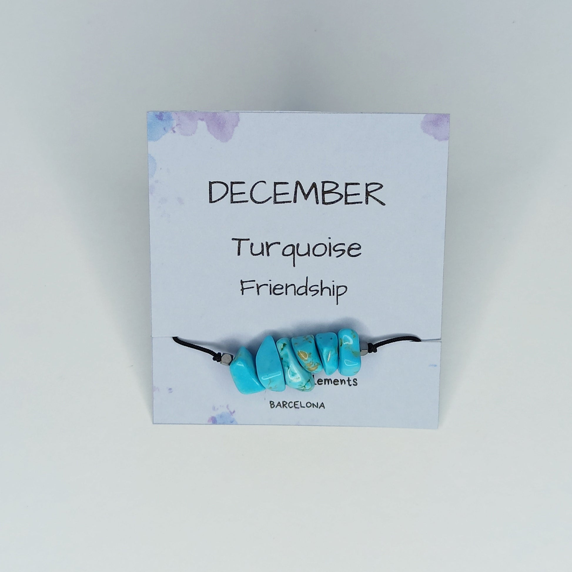 Pulsera con piedras de nacimiento mes de Diciembre - NellayComplements #