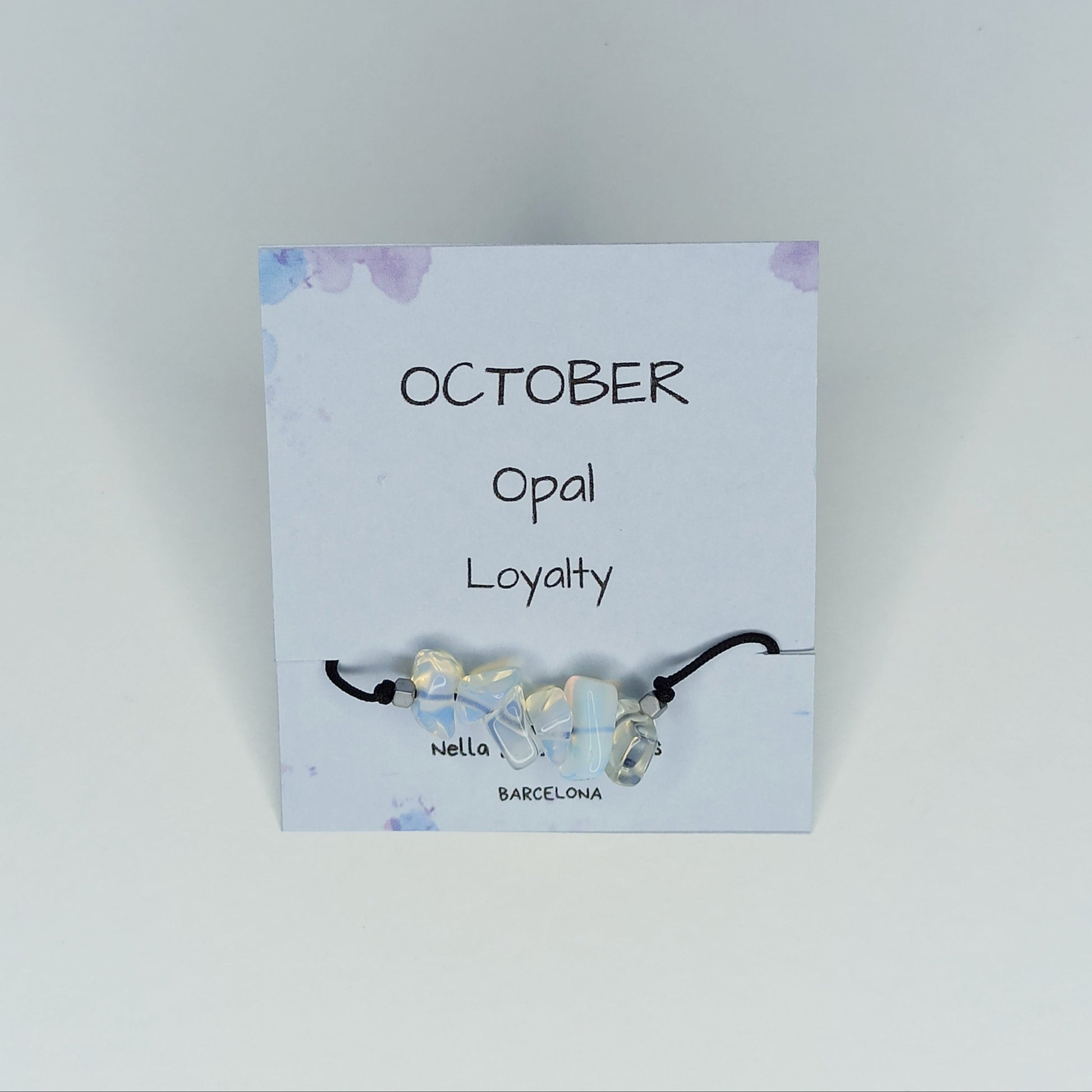 Pulsera con piedras de nacimiento mes de Octubre - NellayComplements #