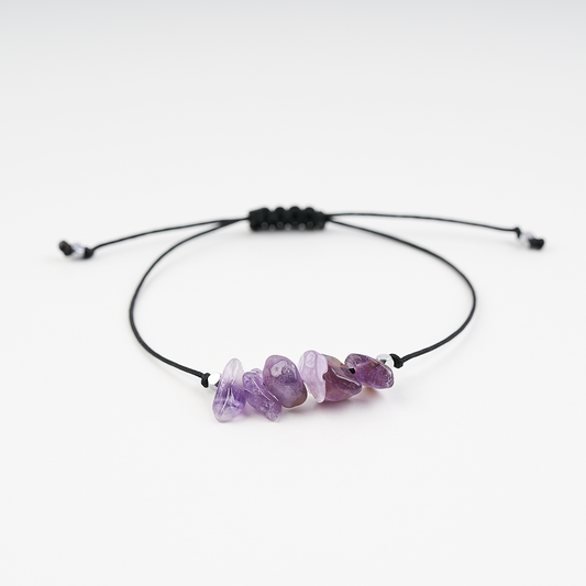 Pulsera con piedras de nacimiento mes de Febrero - NellayComplements #