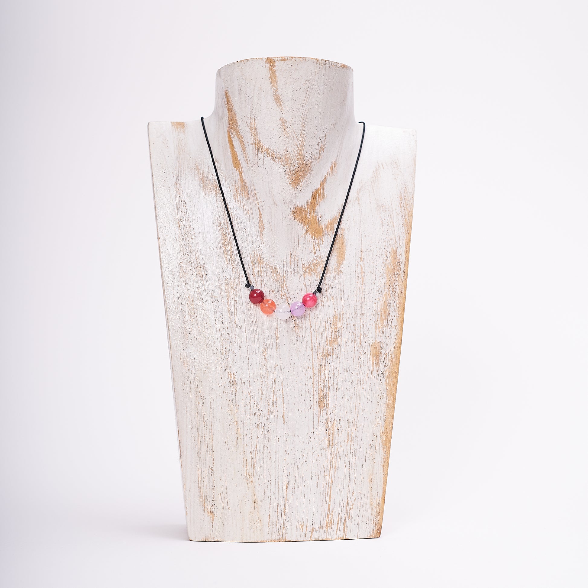 Collar de orgullo Lesbiana con agatas naturales - NellayComplements #