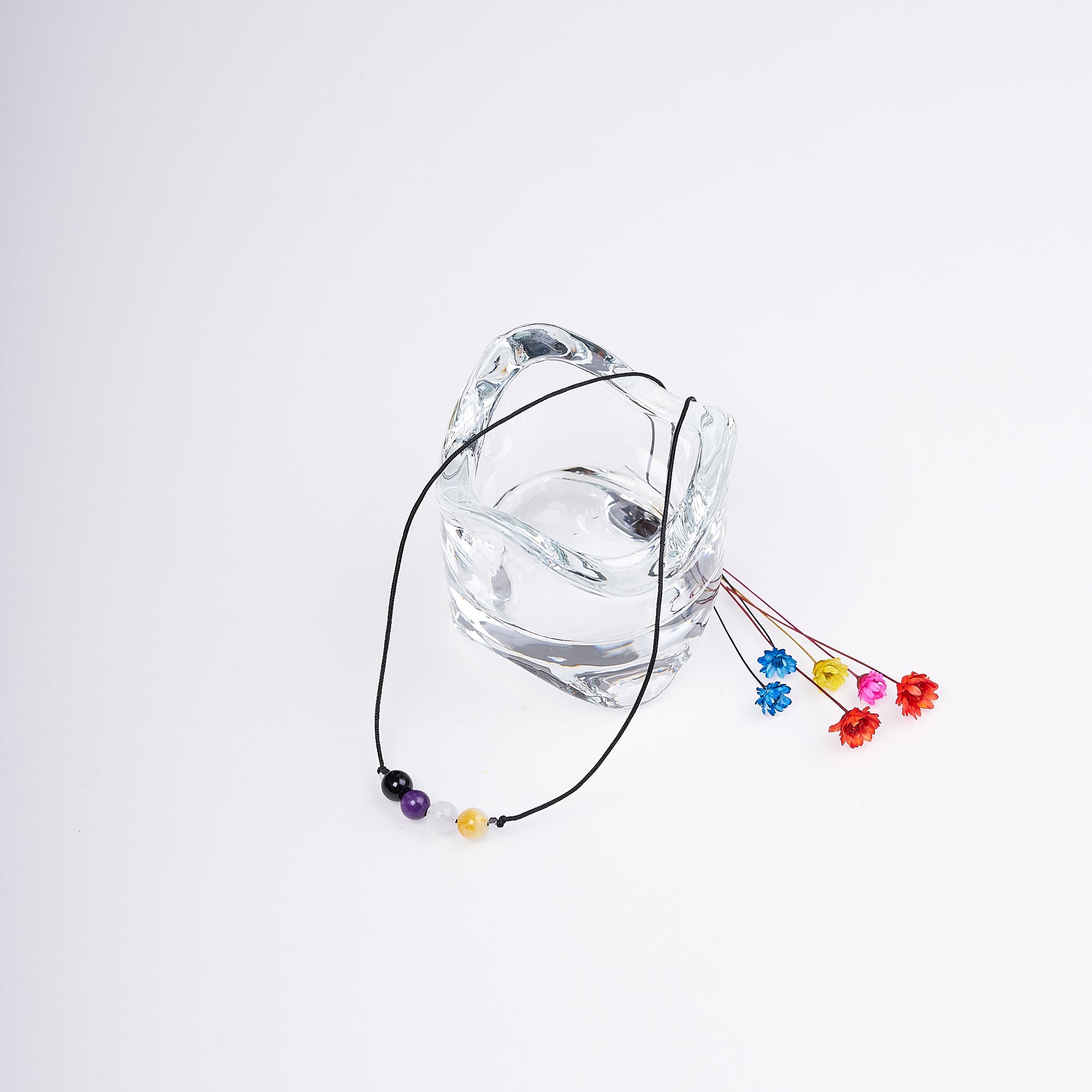 Collar de Orgullo No Binario, agatas naturales - NellayComplements #