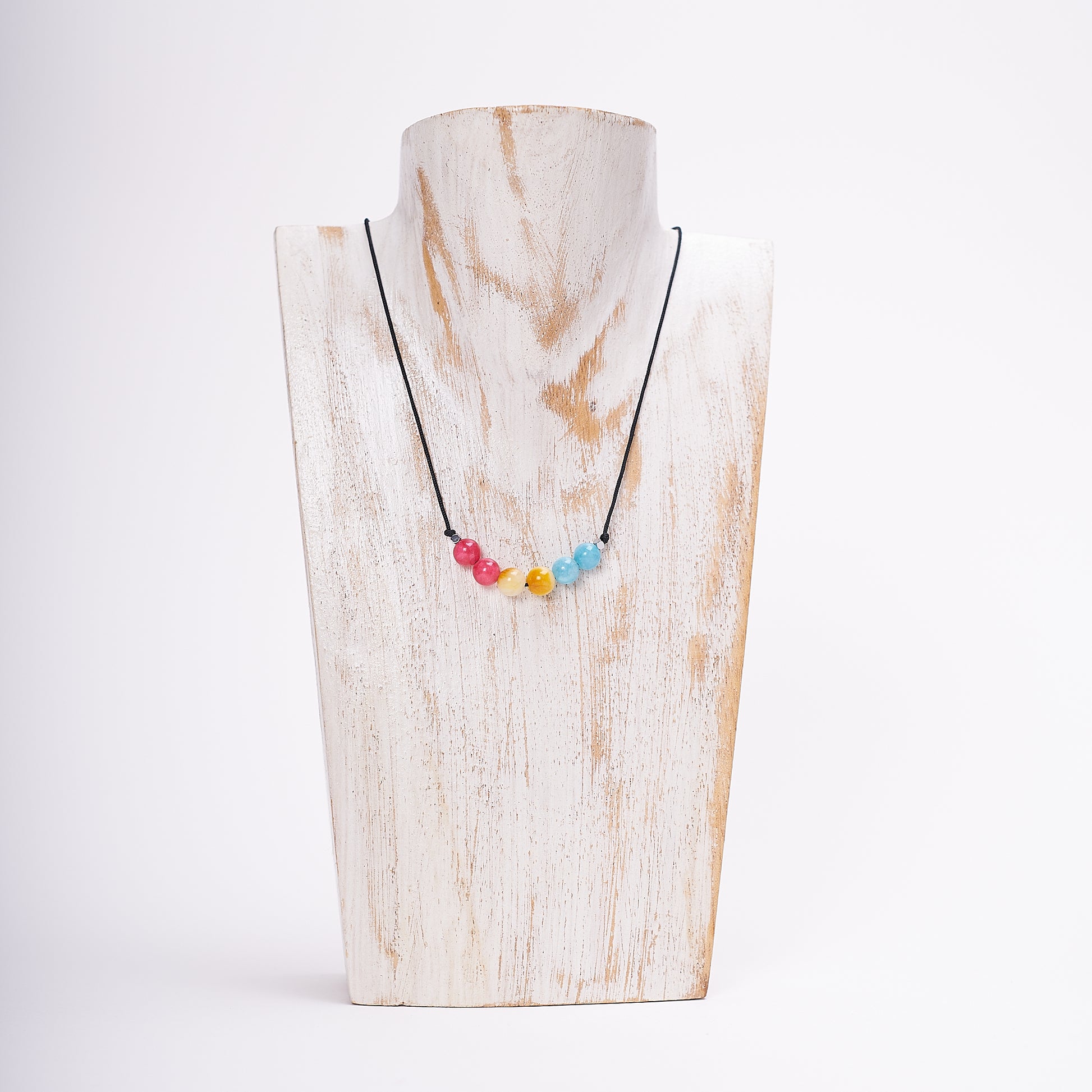 Collar de orgullo Pan sexual con agatas naturales. - NellayComplements #