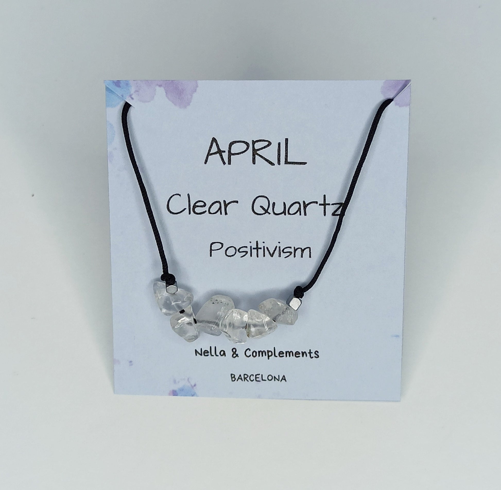 Collar con piedras de nacimiento mes de Abril - NellayComplements #