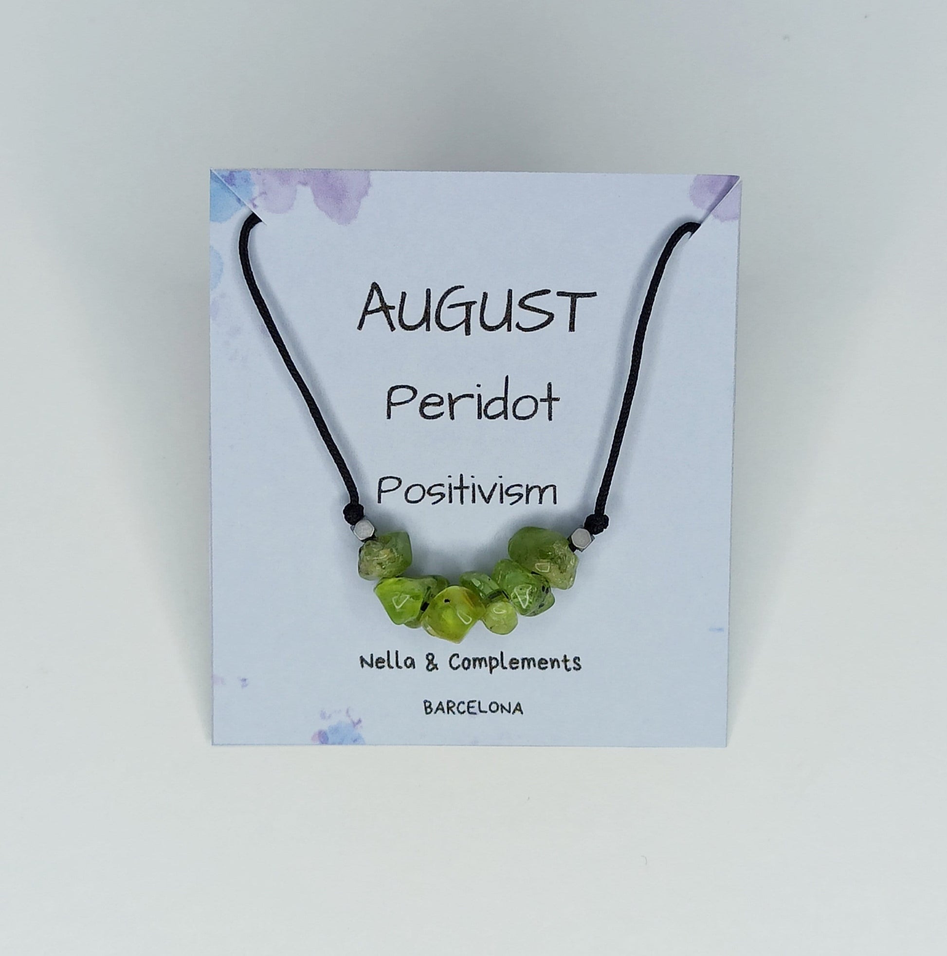 Collar con piedras de nacimiento mes de Agosto. - NellayComplements #