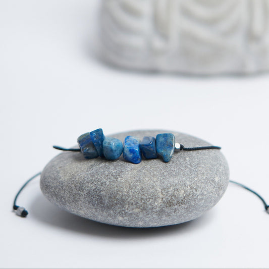 Pulsera con piedra lapislázuli, Piedra natural - NellayComplements #