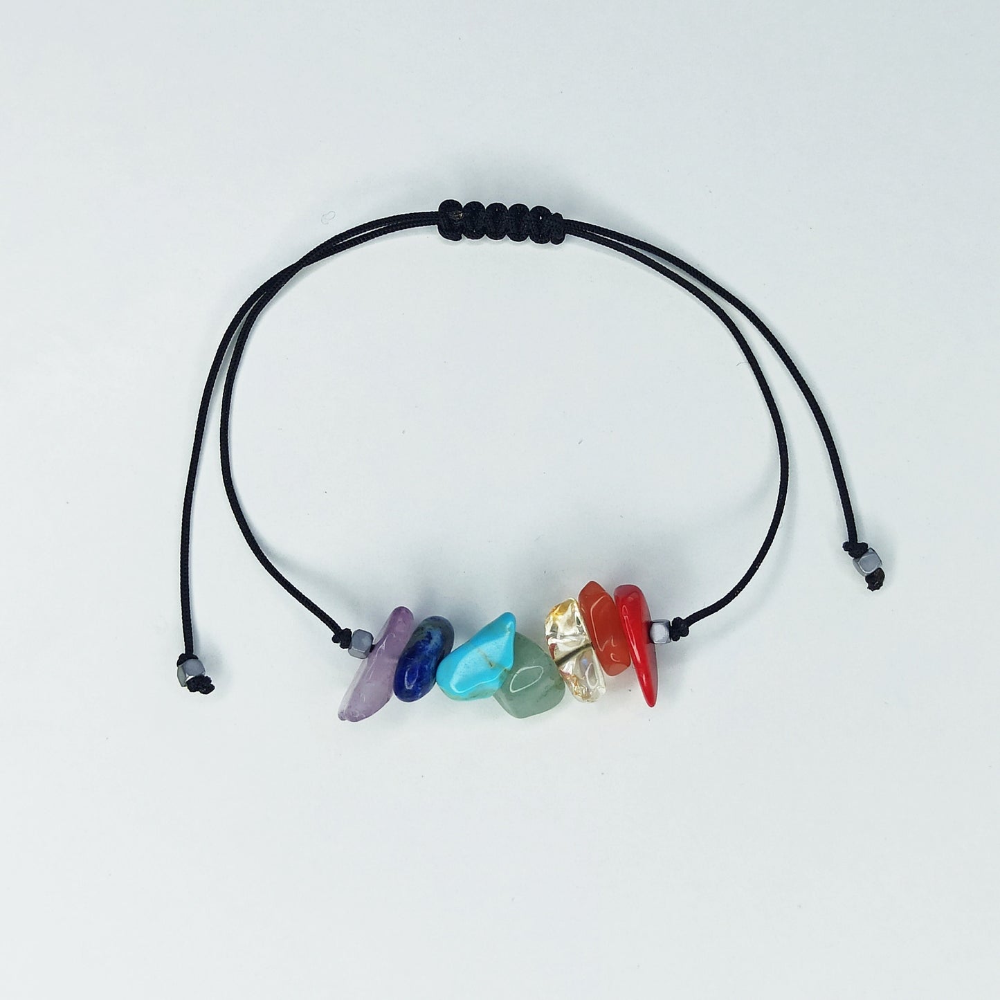 Pulsera  7 chakras con piedras irregulares - NellayComplements #