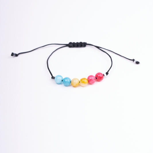 Pulsera de orgullo Pan Sexual, ágatas naturales - NellayComplements #