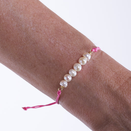 Pulsera con perlas cultivadas, piedra natural - NellayComplements #